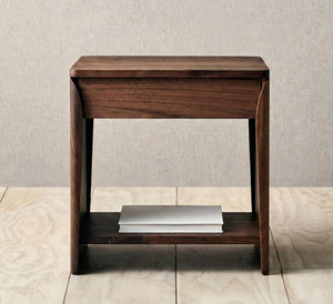 Masif Ahşap Minimalist Komodin | Ceviz Dokulu Zamansız Tasarım