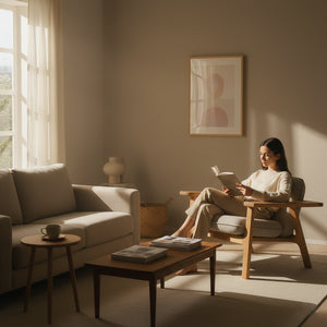 İskandinav Tarzı Masif Ahşap Berjer | El İşçiliği Retro Tekli Koltuk