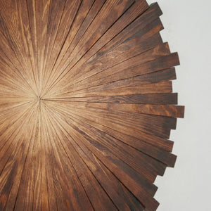 Helios Masif Ahşap Duvar Tablosu - El Yapımı Yakma Sanatı