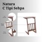 Natura C-Table: Kitaplık Bölmeli Masif Ahşap Yan Sehpa