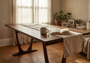 Zen Serisi Masif Ahşap Yemek Masası - Modern ve Minimalist Tasarım