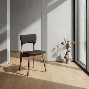 Nord | Zamansız Tasarım Masif Meşe ve Dokulu Kumaş Sandalye