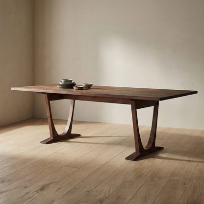 Zen Serisi Masif Ahşap Yemek Masası - Modern ve Minimalist Tasarım