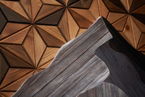 Taurus  – El İşçiliği Geometrik Masif Ahşap Dağ Tablosu